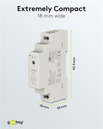 Goobay DIN-Schienen-Netzteil 12V 125A 15W IP20