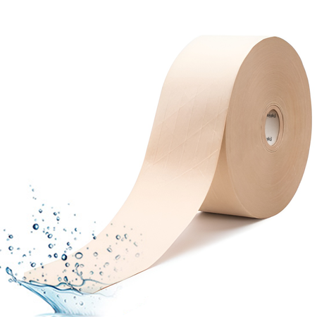 Eko taśma zbrojona z pulpy drzewnej aktywowana wodą 70 mm / 182 m Bublaki BT-W703R (10 szt.)