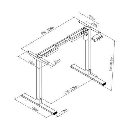 Spacetronik SPE-124B elektrischer Tischständer