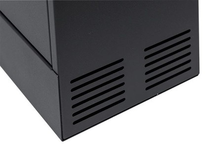 19'' 2U Rackmount-Gehäuse 350x130mm BLACK vertikal