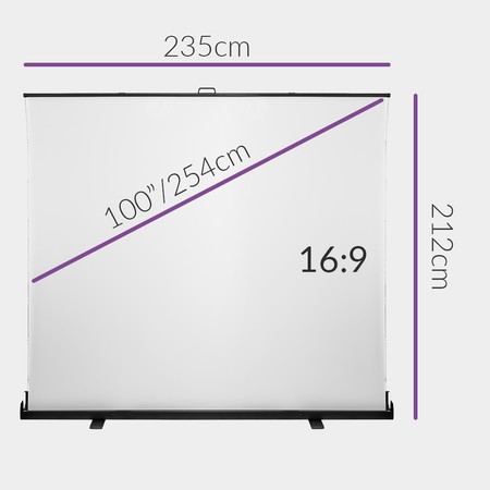 Abgehängte Bodenprojektionswand SST 100" 4k