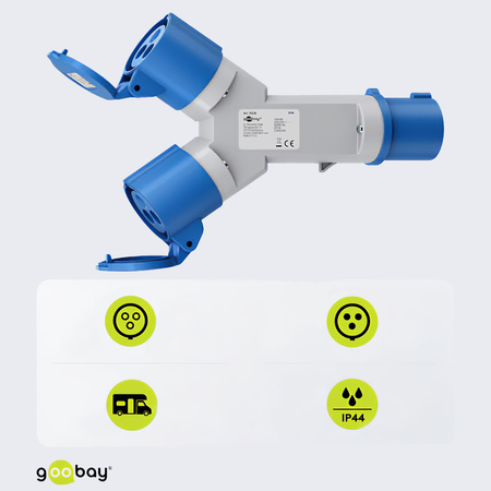 Adapter rozdzielacz CEE na 2 CEE 16A typu Y