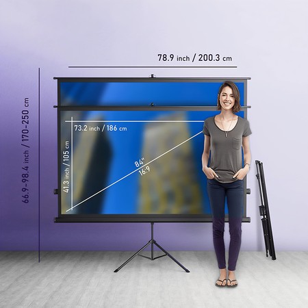 Projektionswand mit Stativ 84" 4K Spacetronik