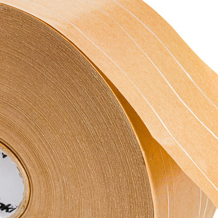 Super ekologiczna taśma papierowa wzmocniona z pulpy drzewnej aktywowana wodą 70 mm / 182 m Bublaki BT-W702R