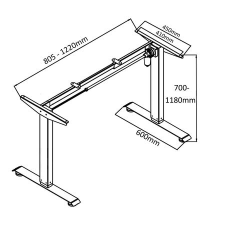 Spacetronik SPE-140B elektrischer Tischständer