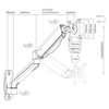 Wandmontierte, gefederte Monitorhalterung SPA-WG111