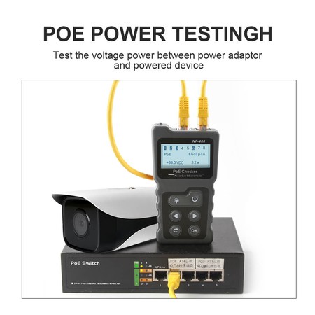 Professioneller LAN POE Netzwerk-Tester Noyafa NF-488