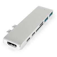 Stacja dokująca dual do Macbook 2x USB-C 7 w 1 na HDMI 2x USB-C 2x USB 3.0 microSD SD SPU-M03