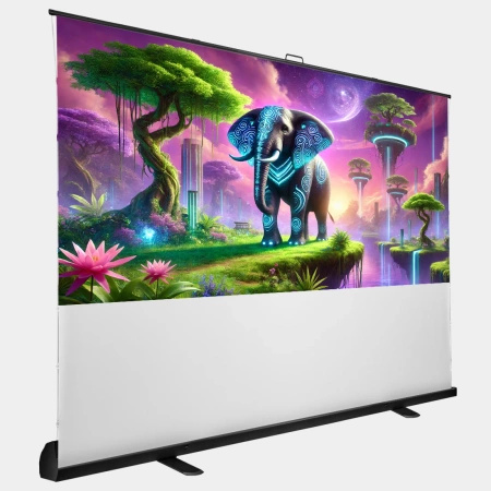 Rozwijany Ekran OUTLET do Projektora Podłogowy SST Premium 100 cali 4k 16:9