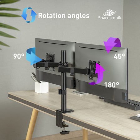 Halterung für zwei Monitore Spacetronik SPA-120