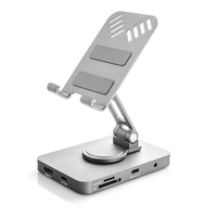Podstawka pod telefon Multiport USB-C na HDMI + USB-C z PD + 3x USB + AUX + microSD + SD SPE-PB03
