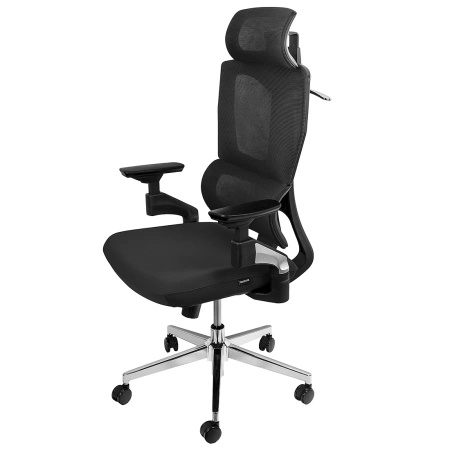 Krzesło biurowe ergonomiczne Spacetronik BARD czarne OUTLET