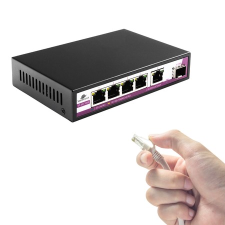 SWITCH 5 RJ45 2.5G-Anschlüsse + 1x SFP-Anschluss SP-SGR105S