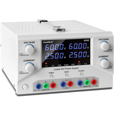 Labornetzteil 2x60V 2,5A PeakTech6192 USB