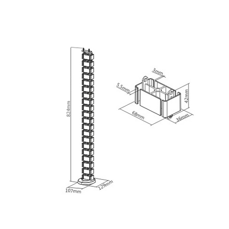 Spacetronik SPK-188G 82cm Kabelführung