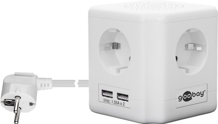 CUBE Steckdosenleiste Goobay 4xAC 2xUSB