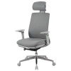Fotel ergonomiczny biurowy 5D z podnóżkiem Spacetronik Albert Szary OUTLET