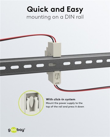 Goobay DIN-Schienen-Netzteil 12V 125A 15W IP20