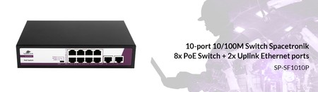 10-Port 100Mbps POE 120W SWITCH SP-SF1010P