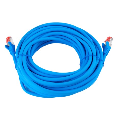 RJ45 CAT 6 S/FTP AWG27 LSZH blau 10m Kabel