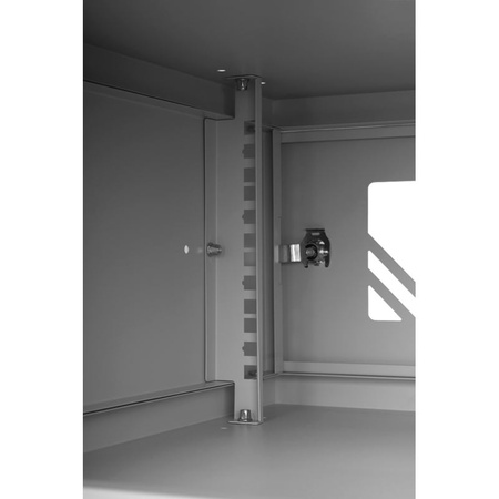 Szafa RACK 19'' 4U 350mm SZARA Szklane drzwi