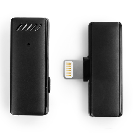 2x Bezprzewodowy mikrofon krawatowy z etui Apple Lightning IOS iPhone Spacetronik SPU-WM12L