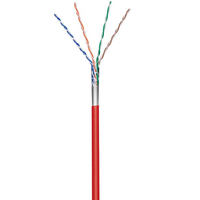 Skrętka CAT5e F/UTP 4x2xAWG26/7 Ekranowana 100m Czerwona