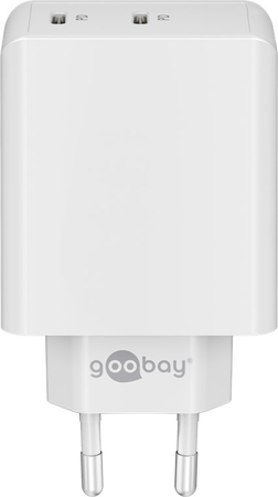 Ładowarka sieciowa 2x USB-C 36W PD Goobay BIAŁA - zdjęcie 2