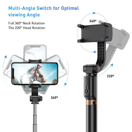 Stabilizator z selfie stickiem i statywem do telefonu Apexel APL-D6