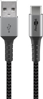 Kabel USB 2.0 - USB typu C USB-C OPLOT TEKSTYLNY Goobay 2m
