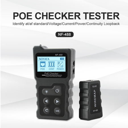 Profesjonalny tester PoE kabli sieciowych Noyafa NF-488