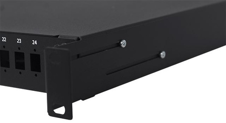 Przełącznica światłowodowa 19" 1U 24xSC Duplex Czarna stała