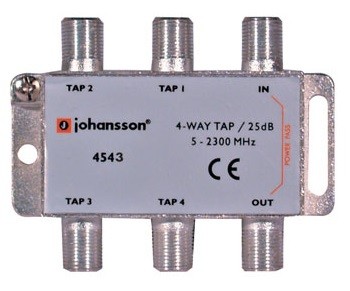 4 WAY TAP Johansson 4-facher Abgriff 25 dB 4543