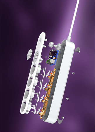 Spacetronik SR-203 Steckdosenleiste 4 USB-Anschlüsse