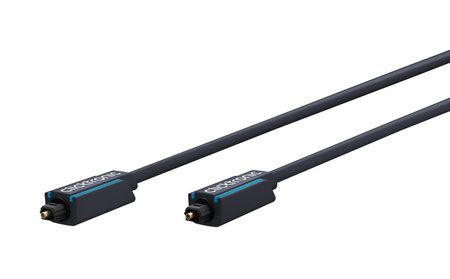 CLICKTRONIC Kabel optyczny Toslink T-T + adapter Jack 7,5m