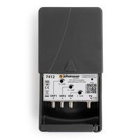 Regulowany wzmacniacz masztowy 2xUHF + VHF 12-24V Johansson 7412 LTE 5G
