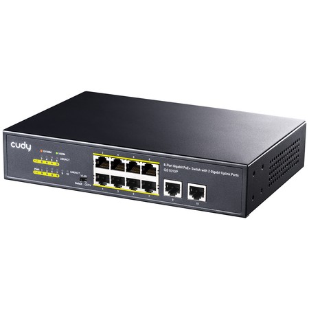 PoE+ SWITCH 10-port GS1010P 120W 1Gbps VLAN CCTV