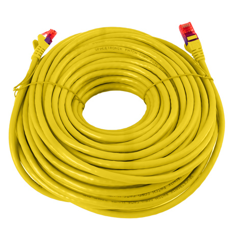 Kabel RJ45 CAT 6 U/UTP AWG24 żółty 15m