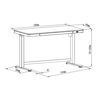 Spacetronik elektrischer Schreibtisch SPE-B118BB Astrid