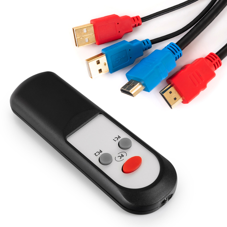 USB + HDMI 2/1 Spacetronik KVM-Umschalter SPH-KVM21