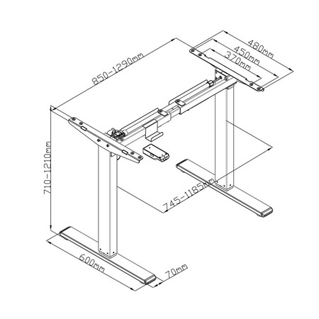 Spacetronik Moris Flex 120x60WP elektrisches Pult