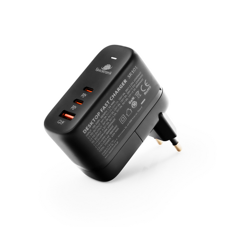 65W GaN SR101 2x USB-C, 1x PD QC Ladegerät