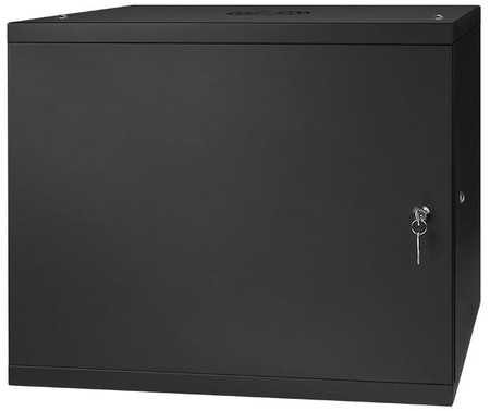 RACK 19'' 9U 600x450mm SCHWARZ Stahltür