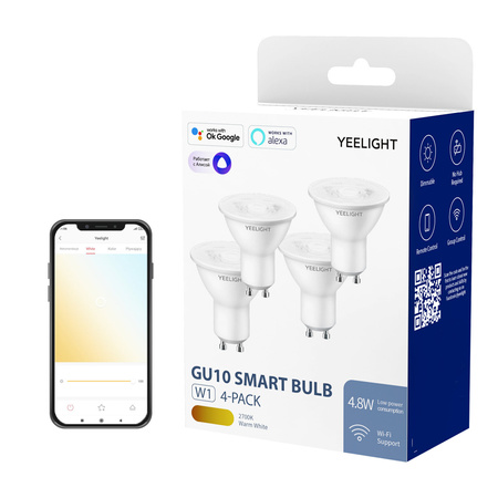 Żarówka LED GU10 WiFi Yeelight W1 Ściemnialna 4 szt.