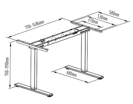 Elektrischer Schreibtischständer SPE-214EB