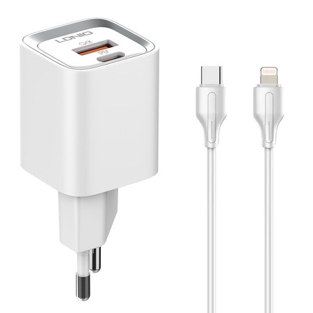 USB 20W PD QC3.0 Ladegerät USB-C Lightning Kabel