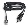 Kabel 3w1 do ładowania USB-A / USB-C + micro-USB + Lighting czarny LC93