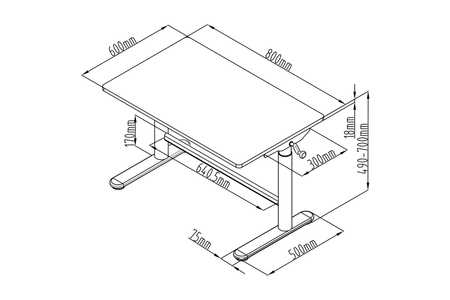 Elektrischer Schreibtisch mit Lampe Spacetronik SPEX101P