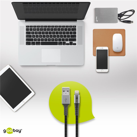 USB 2.0 - Apple Lightning Kabel Goobay TEXTIL 1m