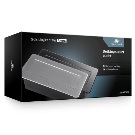 Gniazda blatowe otwierane chowane w blat Spacetronik SPS-D33S V2 OUTLET